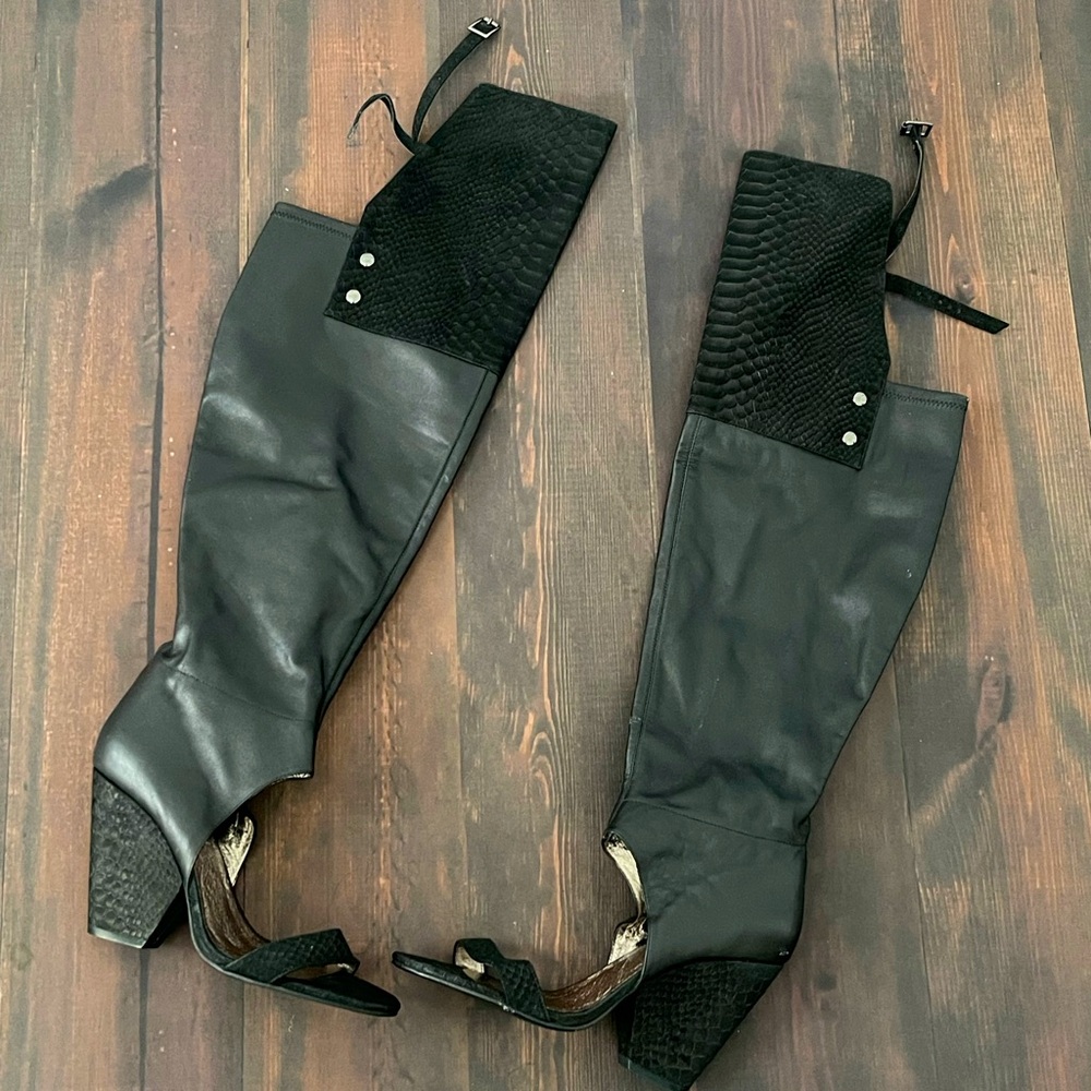 Jeffrey Campbell knee high heel sandals